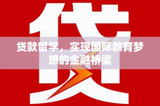 金湖贷款留学，实现国际教育梦想的金融桥梁
