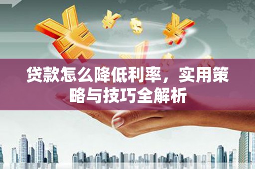 西市贷款怎么降低利率，实用策略与技巧全解析