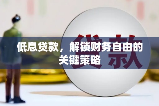 青阳低息贷款，解锁财务自由的关键策略