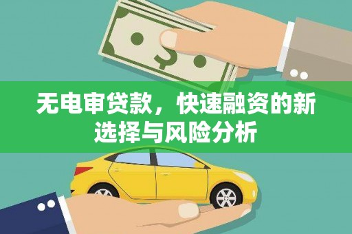 日喀则无电审贷款，快速融资的新选择与风险分析