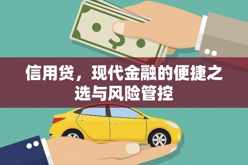 鄱阳信用贷，现代金融的便捷之选与风险管控